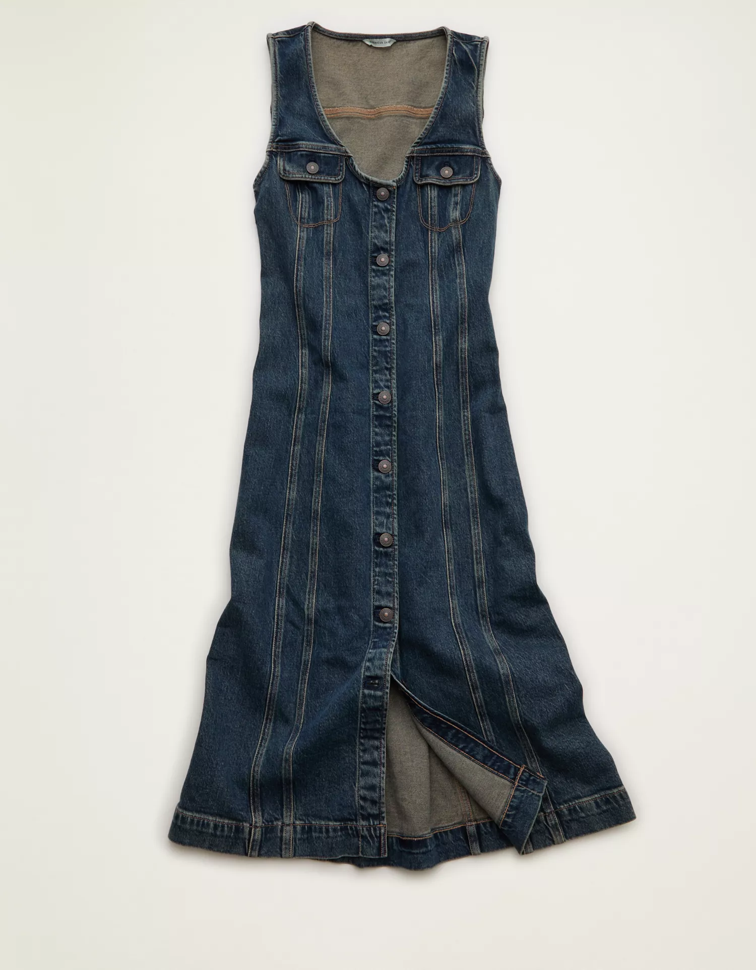 AE Denim Button-Up Midi Dress - thumbnail 3