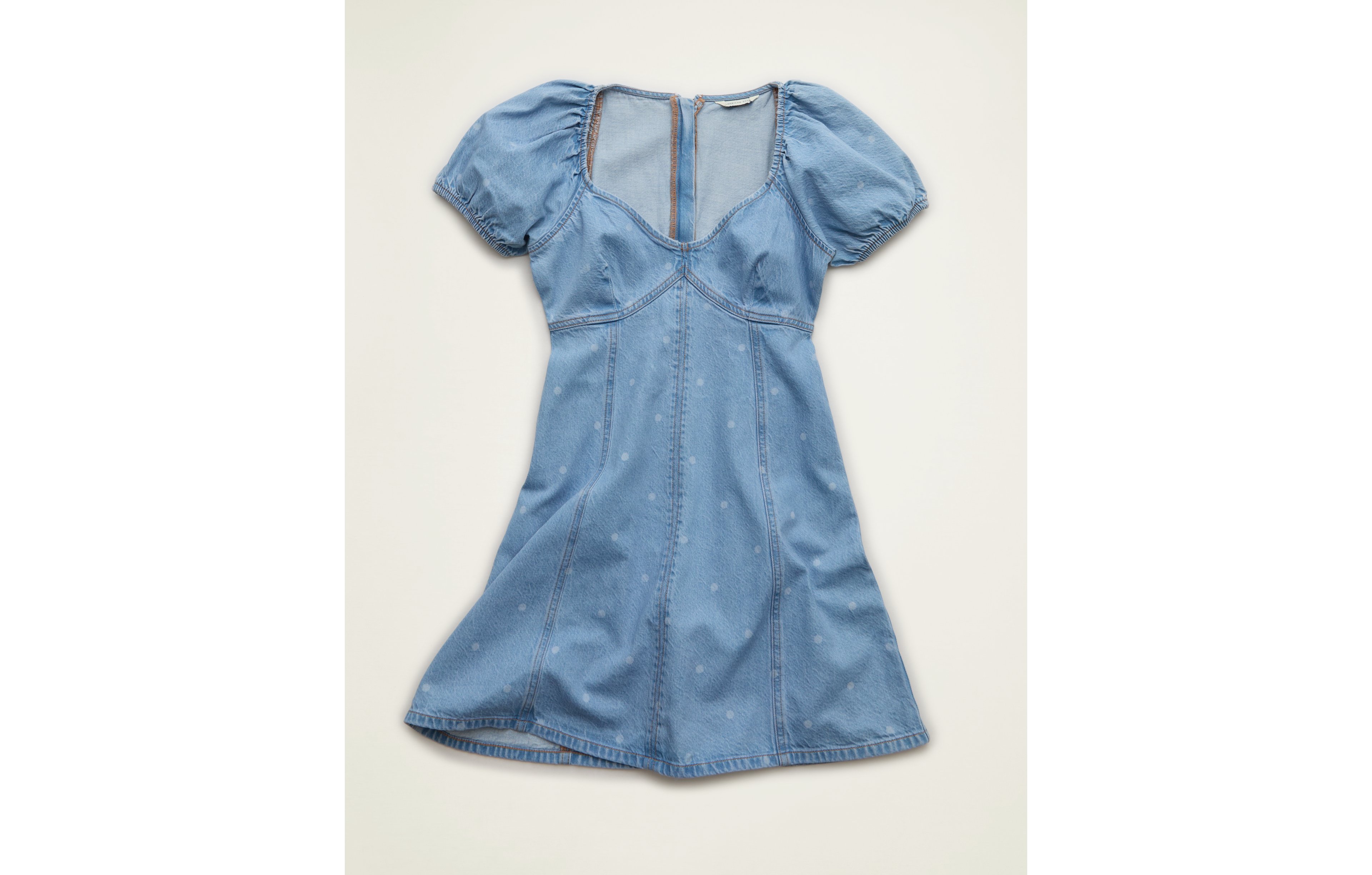 AE Puff Sleeve Denim Mini Dress
