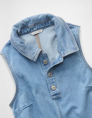 AE Denim Polo Midi Dress