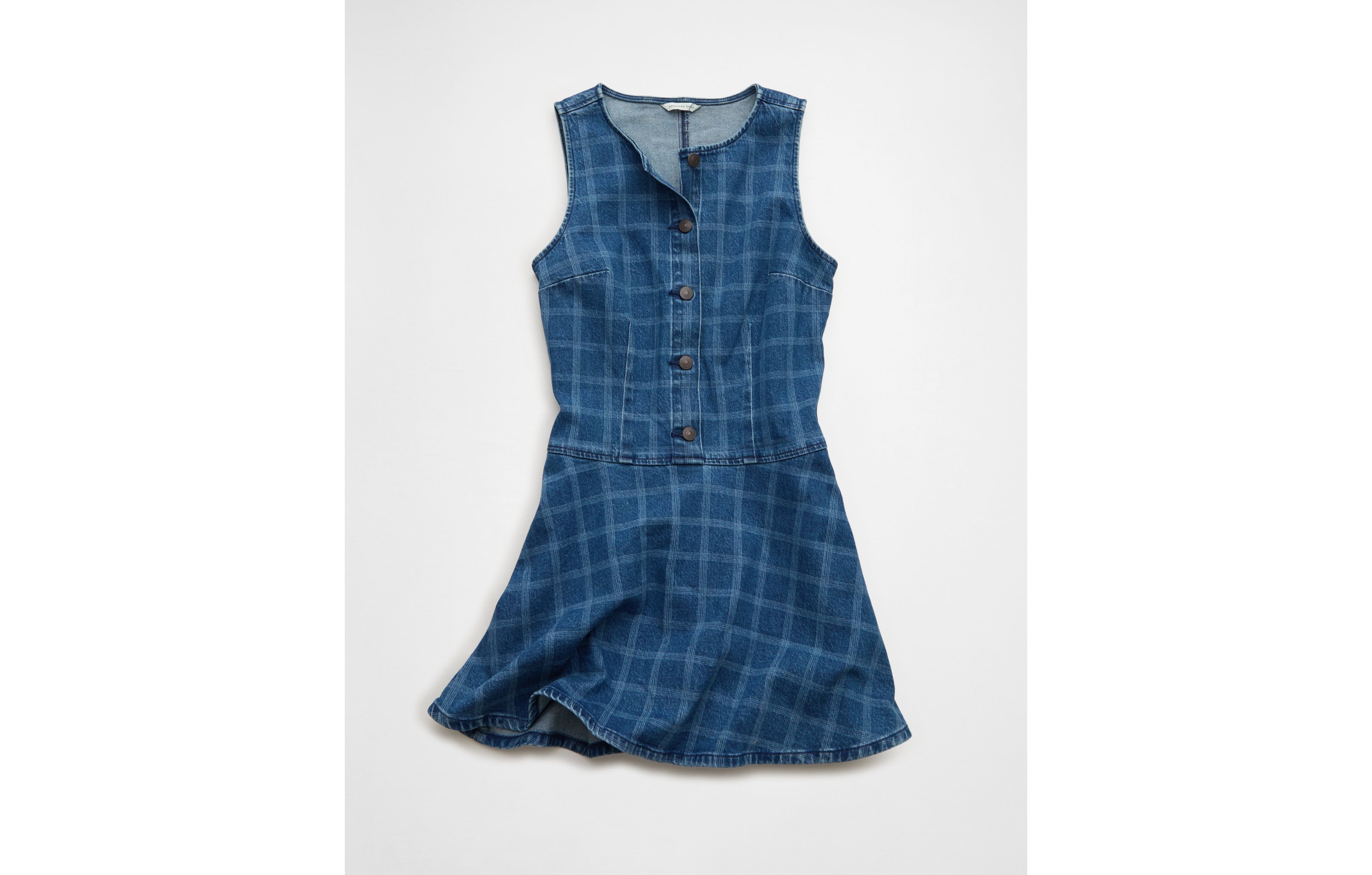 AE Plaid Denim Mini Dress