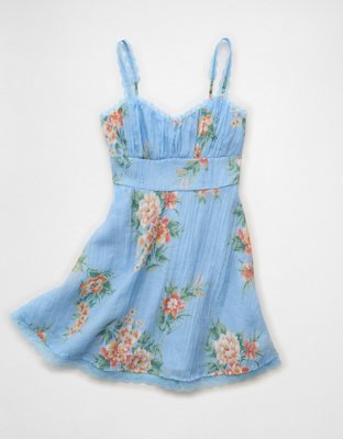 AE Ruched Tiered Mini Dress