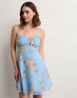 AE Ruched Tiered Mini Dress