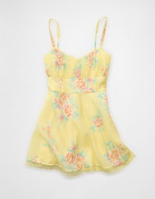 AE Ruched Tiered Mini Dress