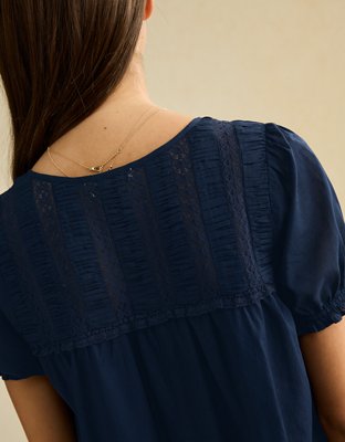 AE Lace Inset Babydoll Mini Dress