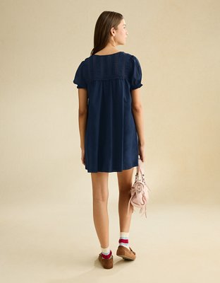 AE Lace Inset Babydoll Mini Dress