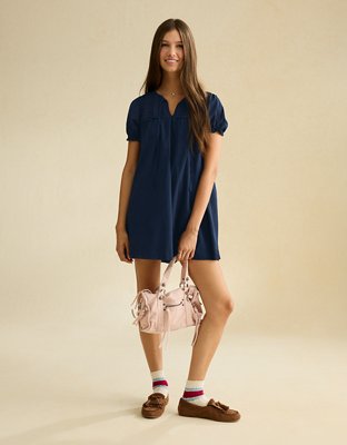 AE Lace Inset Babydoll Mini Dress