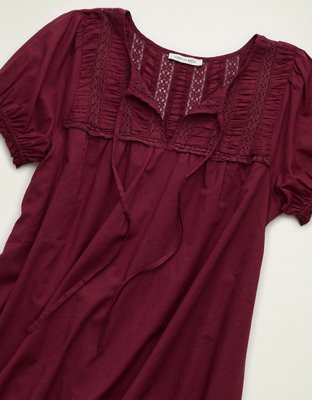 AE Lace Inset Babydoll Mini Dress