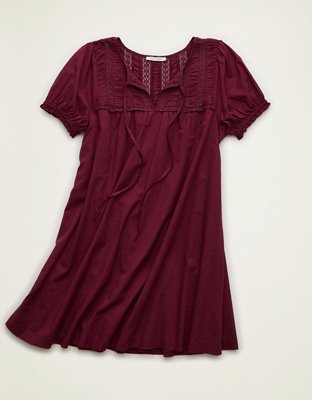 AE Lace Inset Babydoll Mini Dress