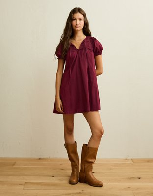 AE Lace Inset Babydoll Mini Dress