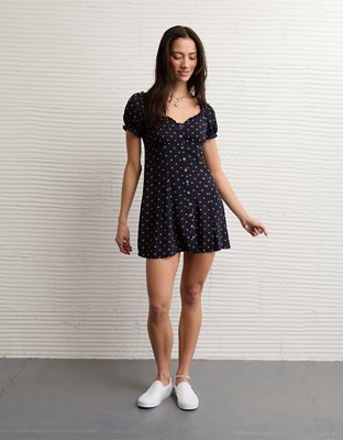 AE x Stagecoach Ruched Mini Dress | American Eagle