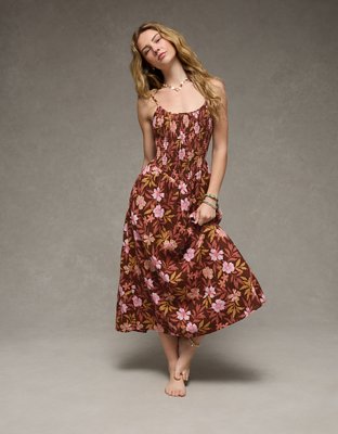 AE Tie-Strap Corset Maxi Dress | American Eagle