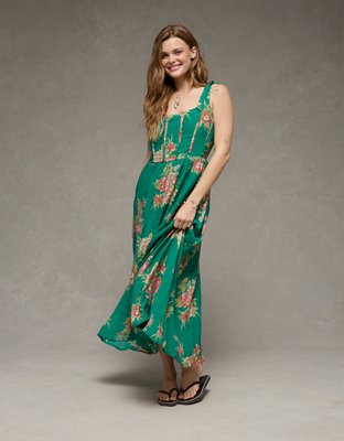 AE Tie-Strap Corset Maxi Dress