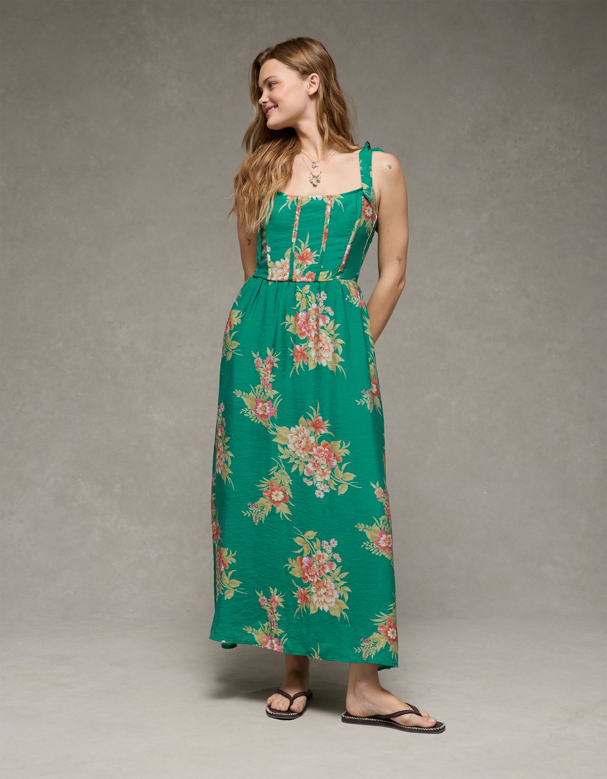 AE Tie-Strap Corset Maxi Dress - image 5