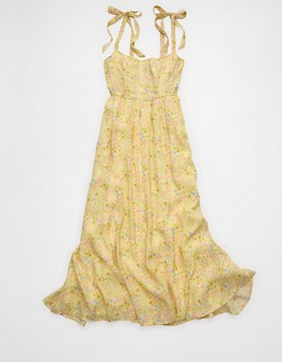 AE Tie-Strap Corset Maxi Dress | American Eagle