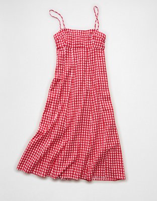 AE Sweetheart Neck Babydoll Midi Dress
