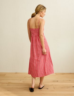 AE Sweetheart Neck Babydoll Midi Dress