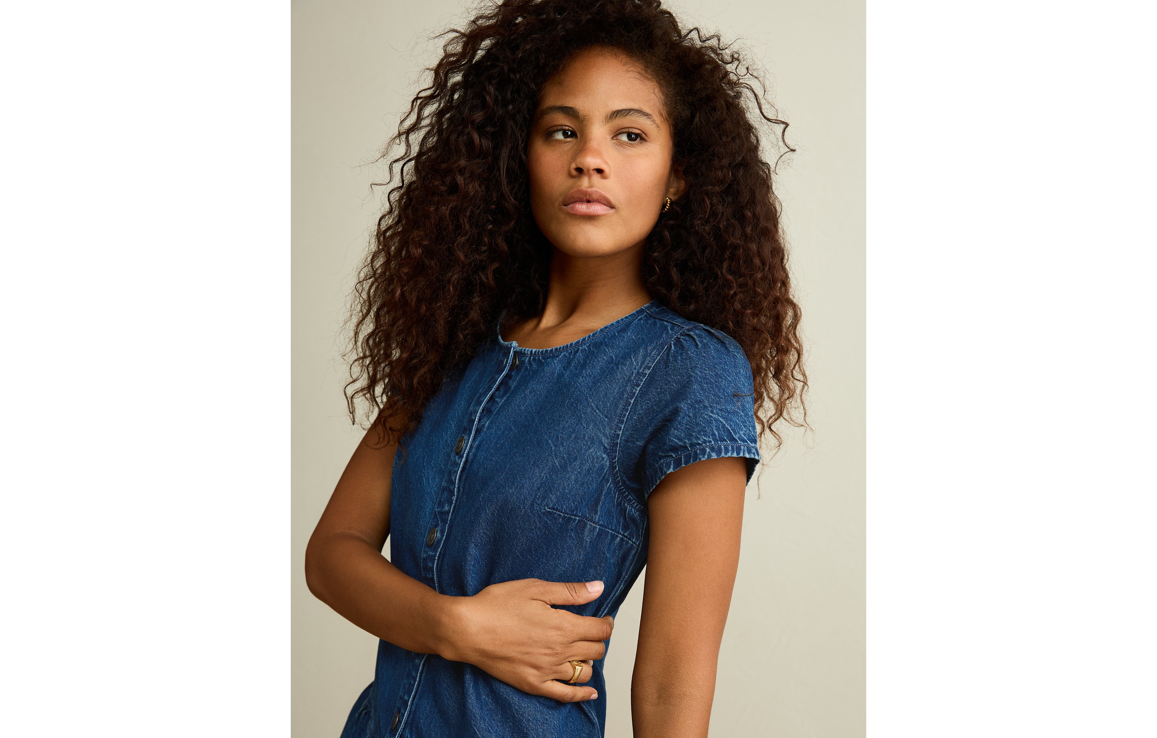 AE Short-Sleeve Peplum Mini Dress