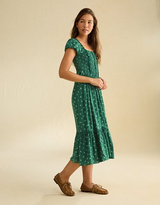 AE Short-Sleeve Midi Dress