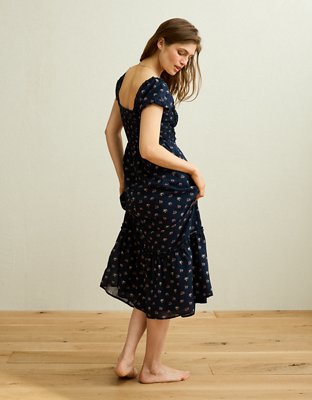 AE Short-Sleeve Midi Dress