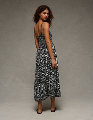 Robe mi-longue de style nuisette ajourée avec smocks AE
