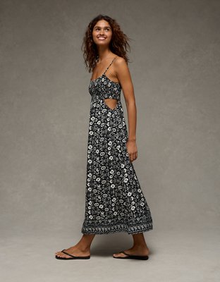 Robe mi-longue de style nuisette ajourée avec smocks AE