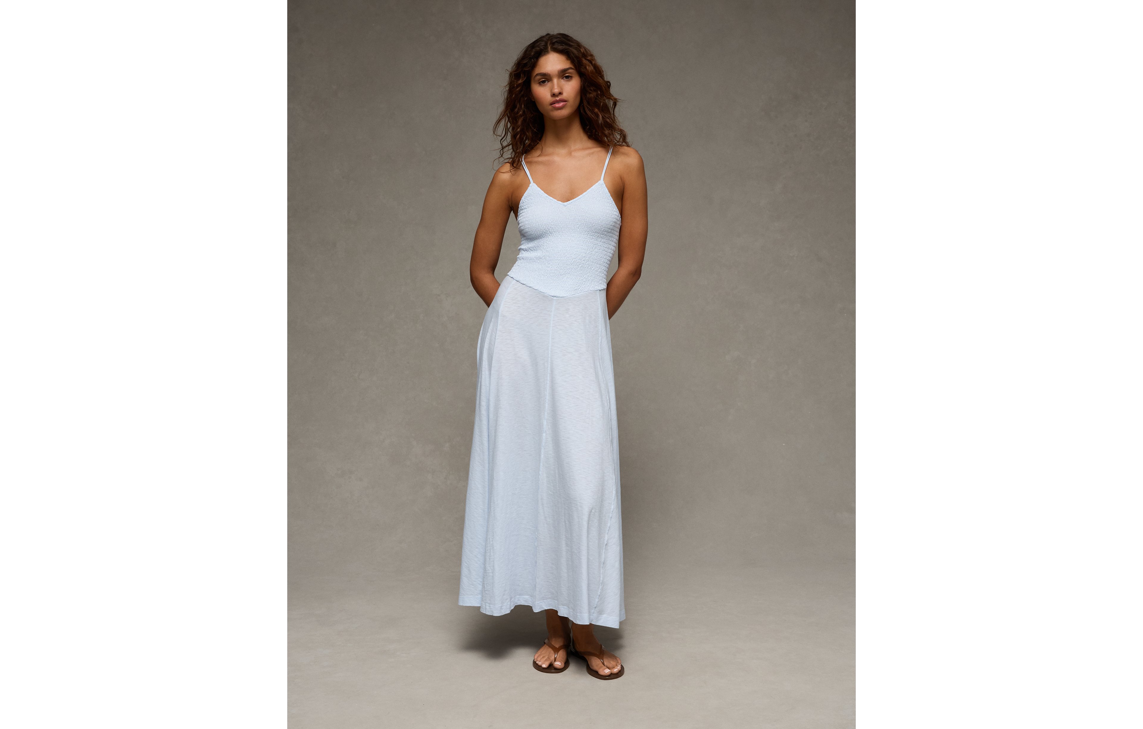 AE Sunchaser Smocked Maxi Dress