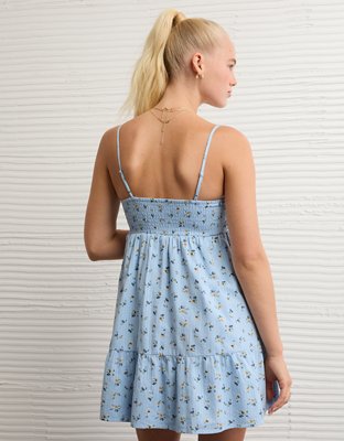 AE Floral Smocked Babydoll Mini Dress