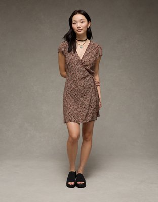 AE Lace Wrap Mini Dress