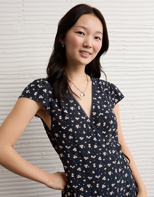 AE Lace Wrap Mini Dress