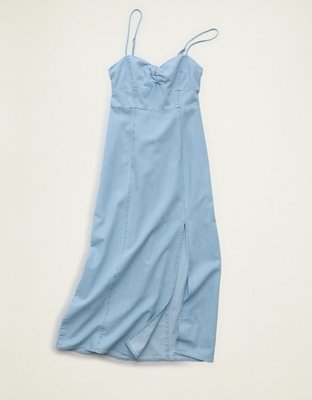 Robe mi-longue à fentes en cœur AE