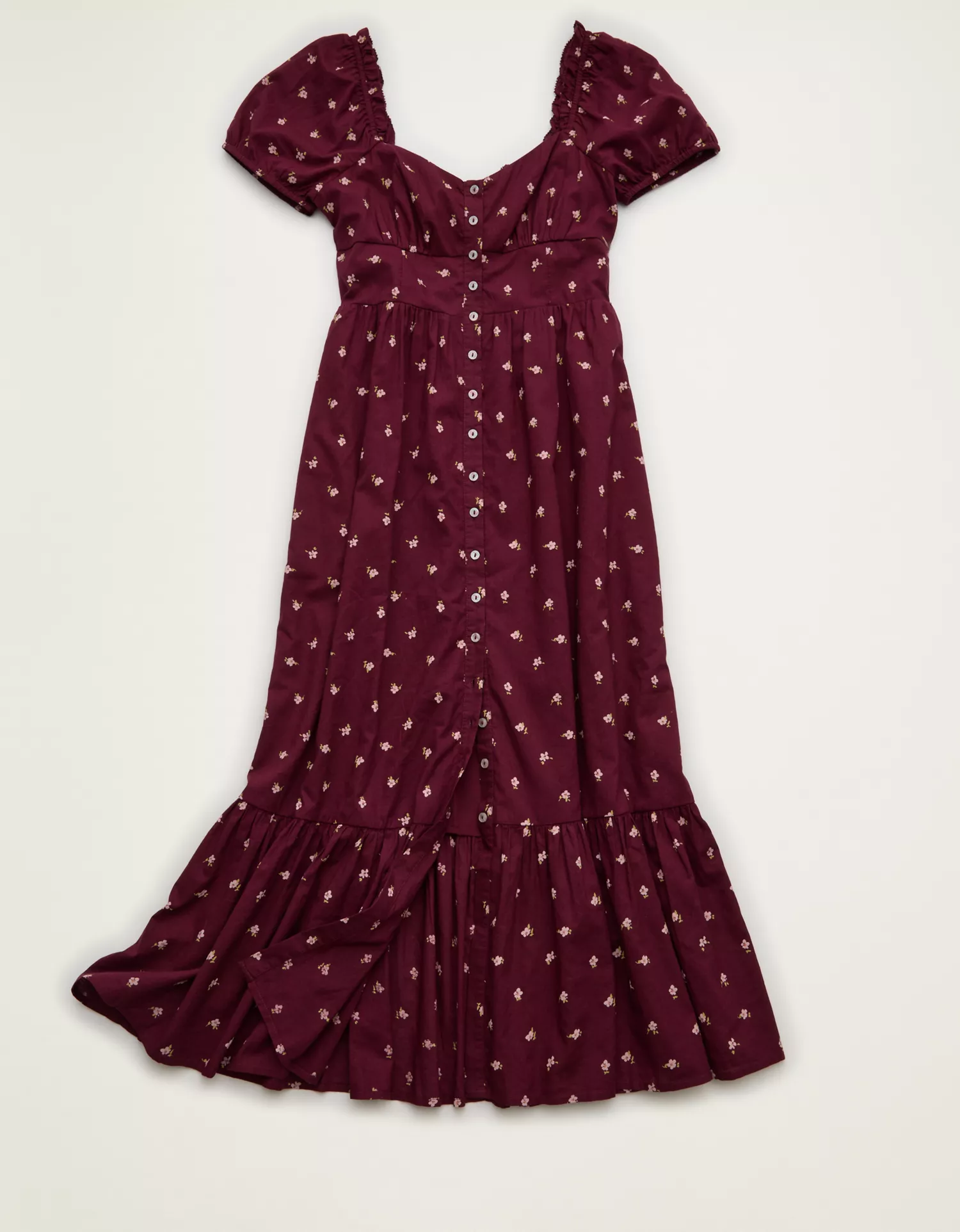 AE Short-Sleeve Smocked Midi Dress - thumbnail 3