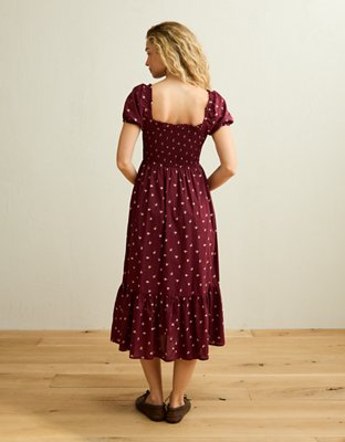 AE Short-Sleeve Midi Dress
