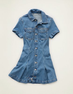 AE Vestido Corto Estilo Western de Denim