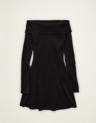 AE Off-the-Shoulder Sweater Mini Dress