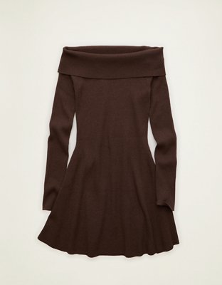 AE Off-the-Shoulder Sweater Mini Dress