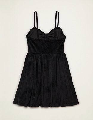AE Velvet Rhinestone Button Mini Dress