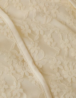 Женское платье American Eagle AE Sweetheart Lace Mini, цвет: Кремовый — фото 6