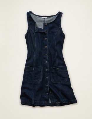 AE Denim Pinafore Mini Dress