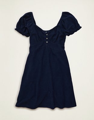 AE Corduroy Short-Sleeve Mini Dress