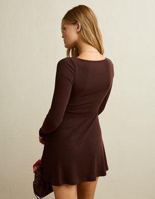 AE Knit Flare Sleeve Mini Dress