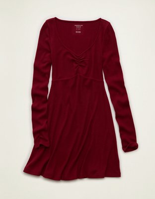 AE Knit Flare Sleeve Mini Dress