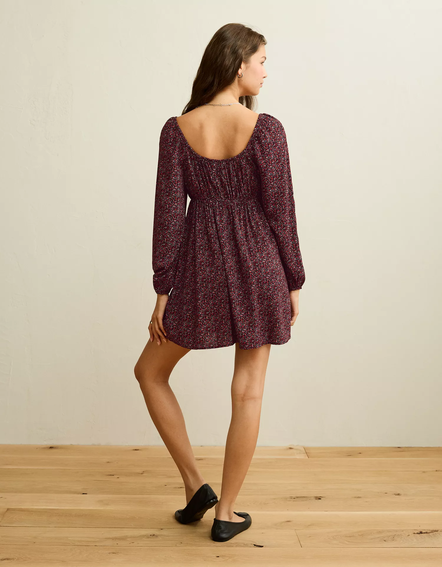 AE Balloon-Sleeve Babydoll Mini Dress - thumbnail 2