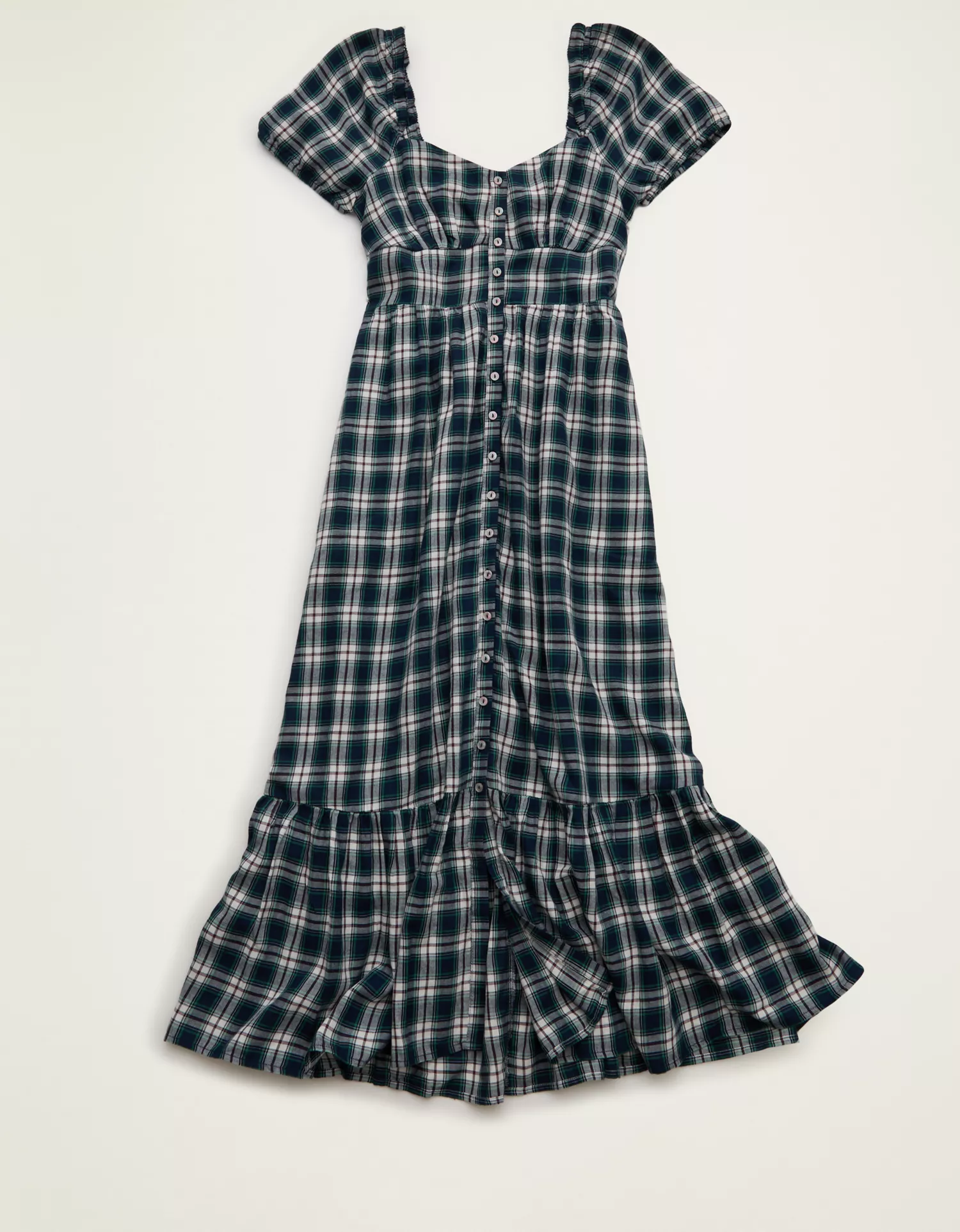 AE Short-Sleeve Smocked Midi Dress - thumbnail 7