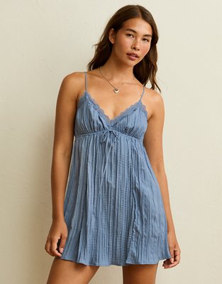 AE Babydoll Crinkle Slip Mini Dress