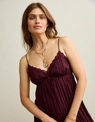 AE Babydoll Crinkle Slip Mini Dress