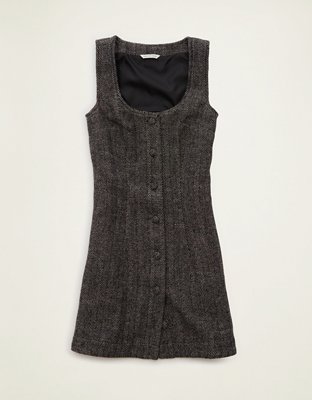 AE Button-Front Pinafore Dress