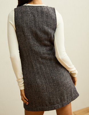 AE Button-Front Pinafore Dress