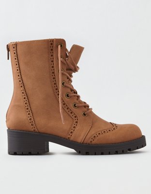tan lug boots