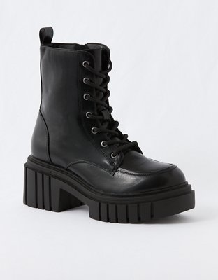 Lace up flatform outlet boots