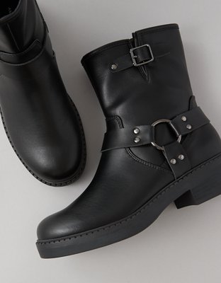 AE Vegan Leather Moto Boot